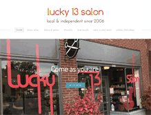 Tablet Screenshot of lucky13salon.com